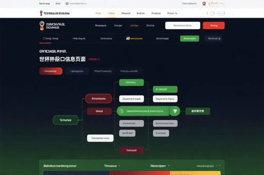 世界杯盘口信息页面的阶段筛选示意图，突出小组赛与淘汰赛切换区域